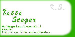 kitti steger business card